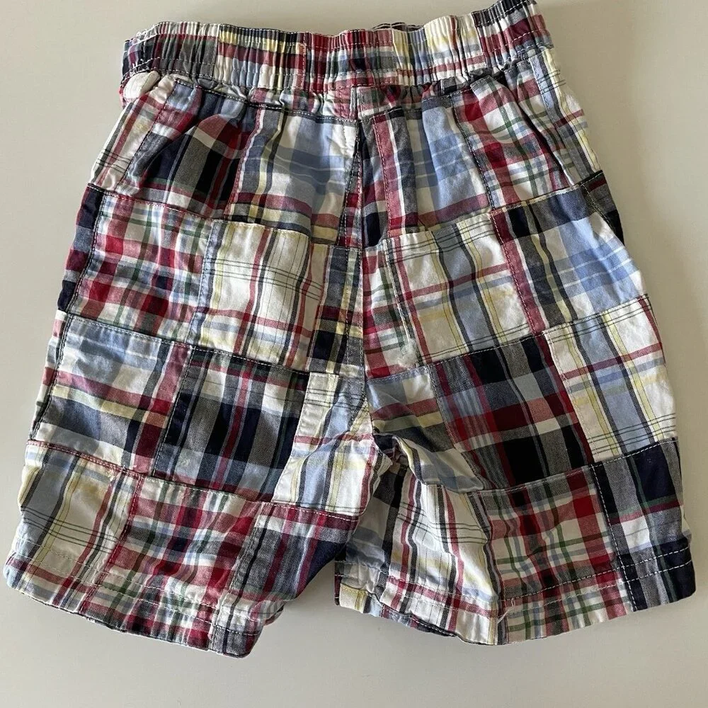 Janie & Jack Blue Plaid Madras Baby Boy's Shorts Bathing Suit 12-18 Months